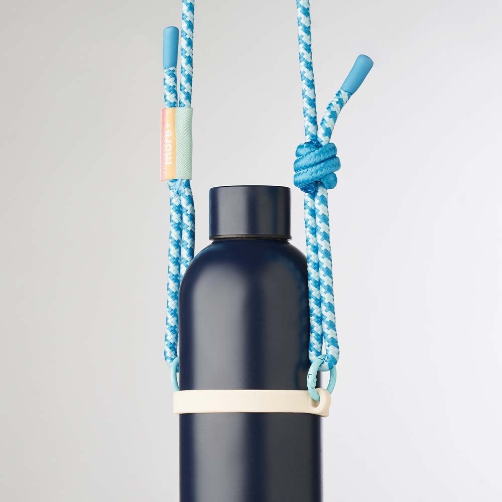 MLBH05 Crossbody 2-tone bottle carrier with logo label