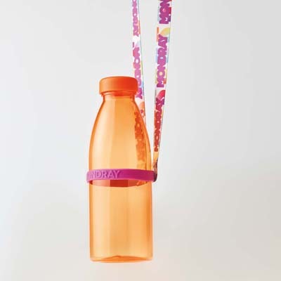 MLBH16 Polyester sublimated Bottle & Cup Holder lanyard.