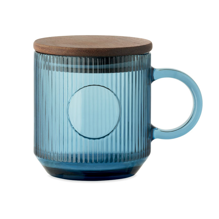 Vitrio Mug Ribbed glass mug 300ml
